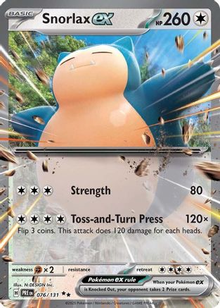Image of Snorlax ex 076/131  - Holofoil SV Prismatic Evolutions - Double Rare
